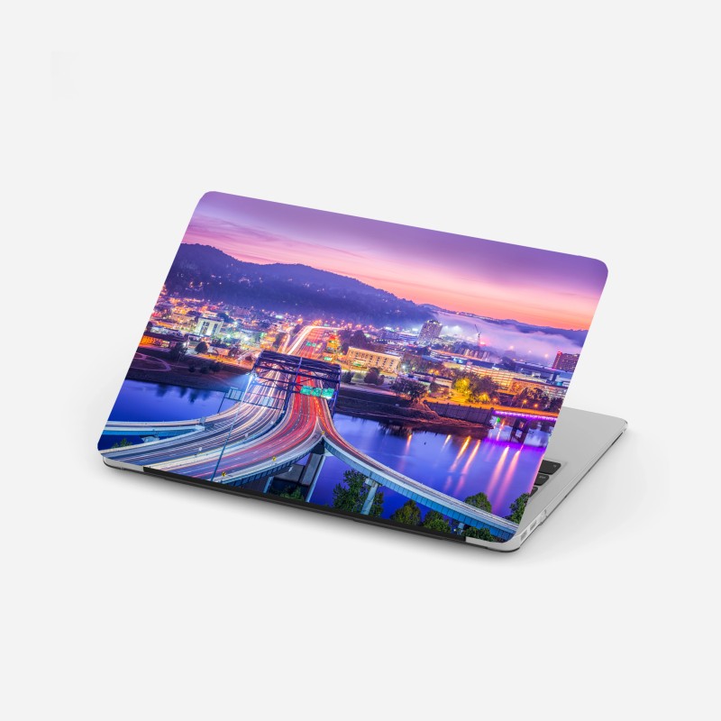 Laptop-Aufkleber luftige wolkenlandschaft im soften blau – Wallnifity®