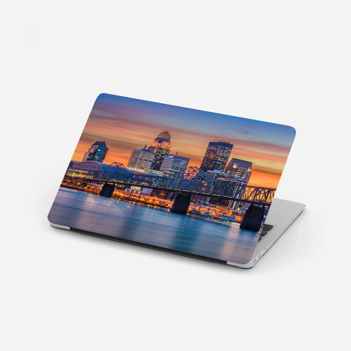 Laptop-Aufkleber Louisville skyline bei sonnenuntergang – Wallnifity®