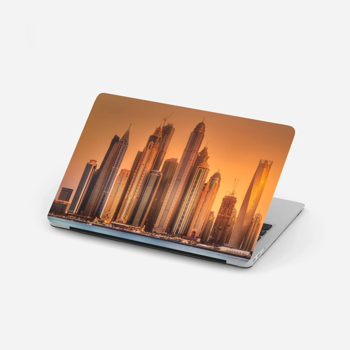 Laptop-Aufkleber Dubai skyline im goldenen licht – Wallnifity®