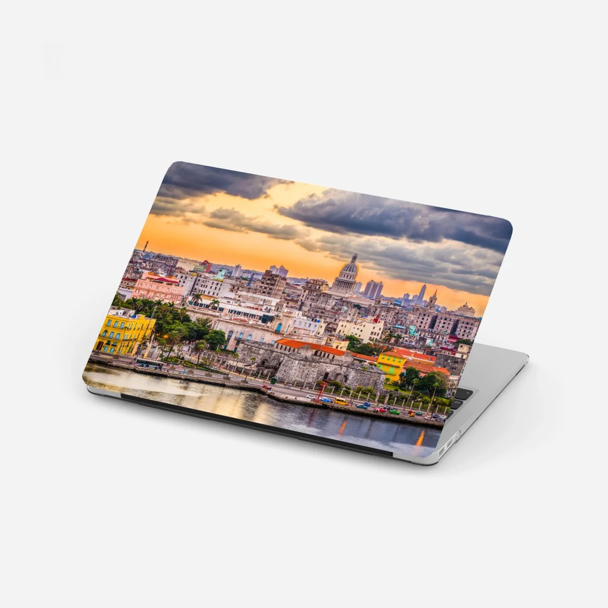 Laptop-Aufkleber Havanna skyline bei sonnenuntergang – Wallnifity®