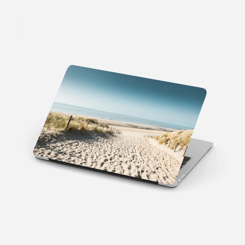 Laptop-Aufkleber sanddünen und ruhige Nordsee bei Noordwijk