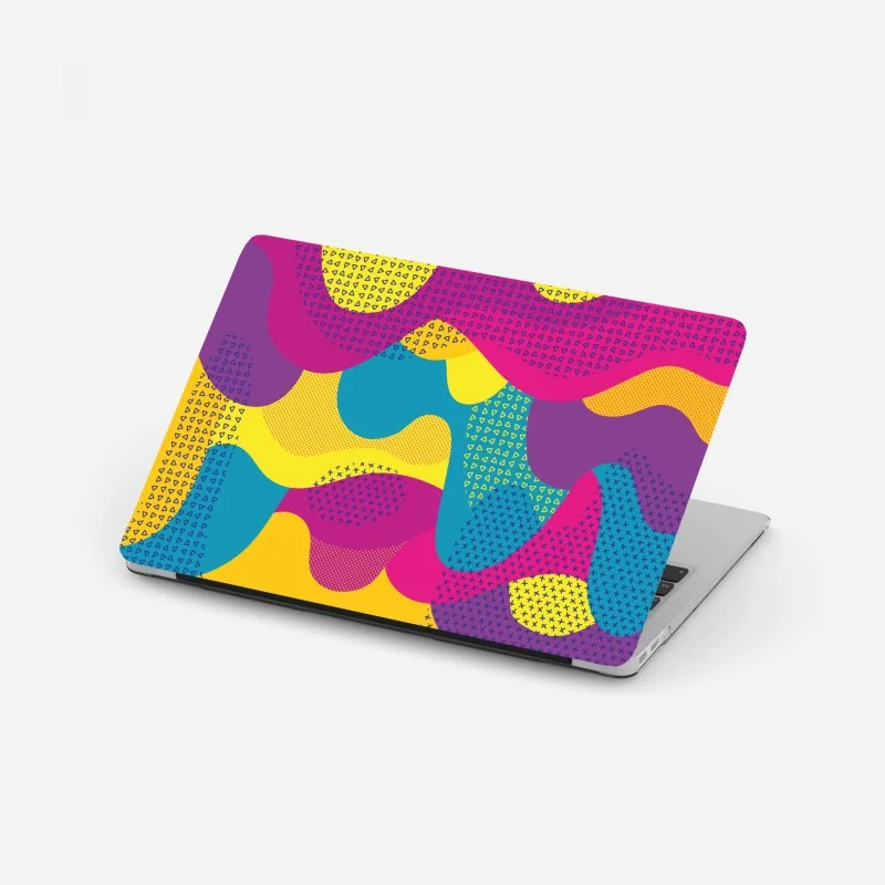 Laptop-Aufkleber leuchtender lila 3d bandwirbel – Wallnifity®