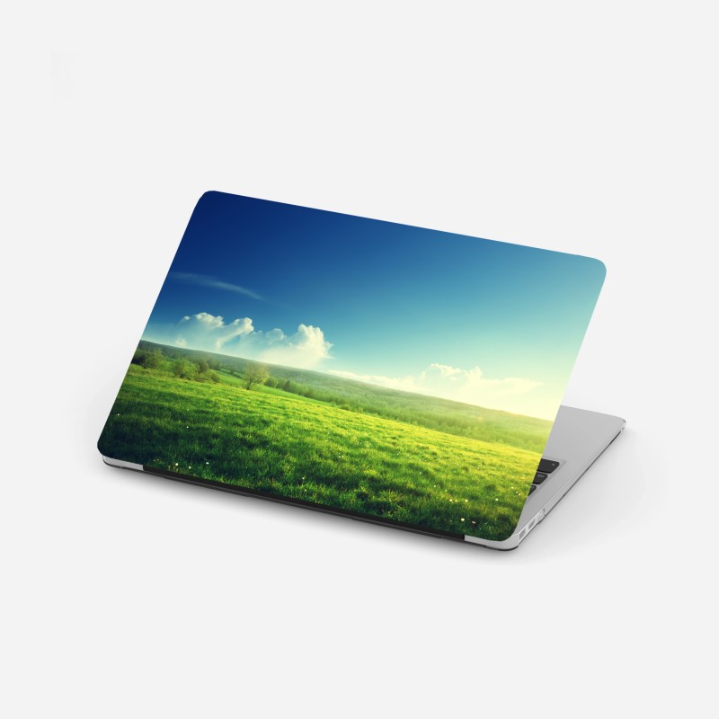 Laptop-Aufkleber intensiver oranger fluss – Wallnifity®