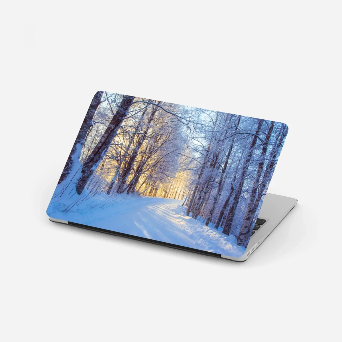 Laptop-Aufkleber birkenwald im winter bei sonnenaufgang – Wallnifity® Laptop-Aufkleber birkenwald im winter bei sonnenaufgang – Wallnifity®