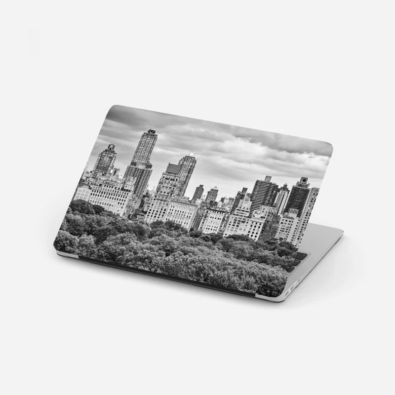 Laptop-Aufkleber Manhattan skyline in schwarzweiß