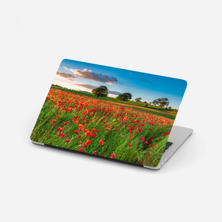 Laptop-Aufkleber rotes mohnfeld bei Corbridge – Wallnifity®