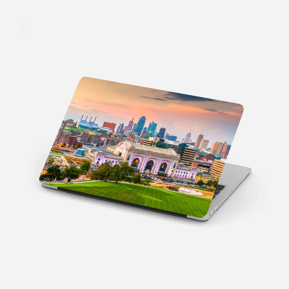 Laptop-Aufkleber Kansas City skyline bei dämmerung – Wallnifity® Laptop-Aufkleber Kansas City skyline bei dämmerung – Wallnifity®