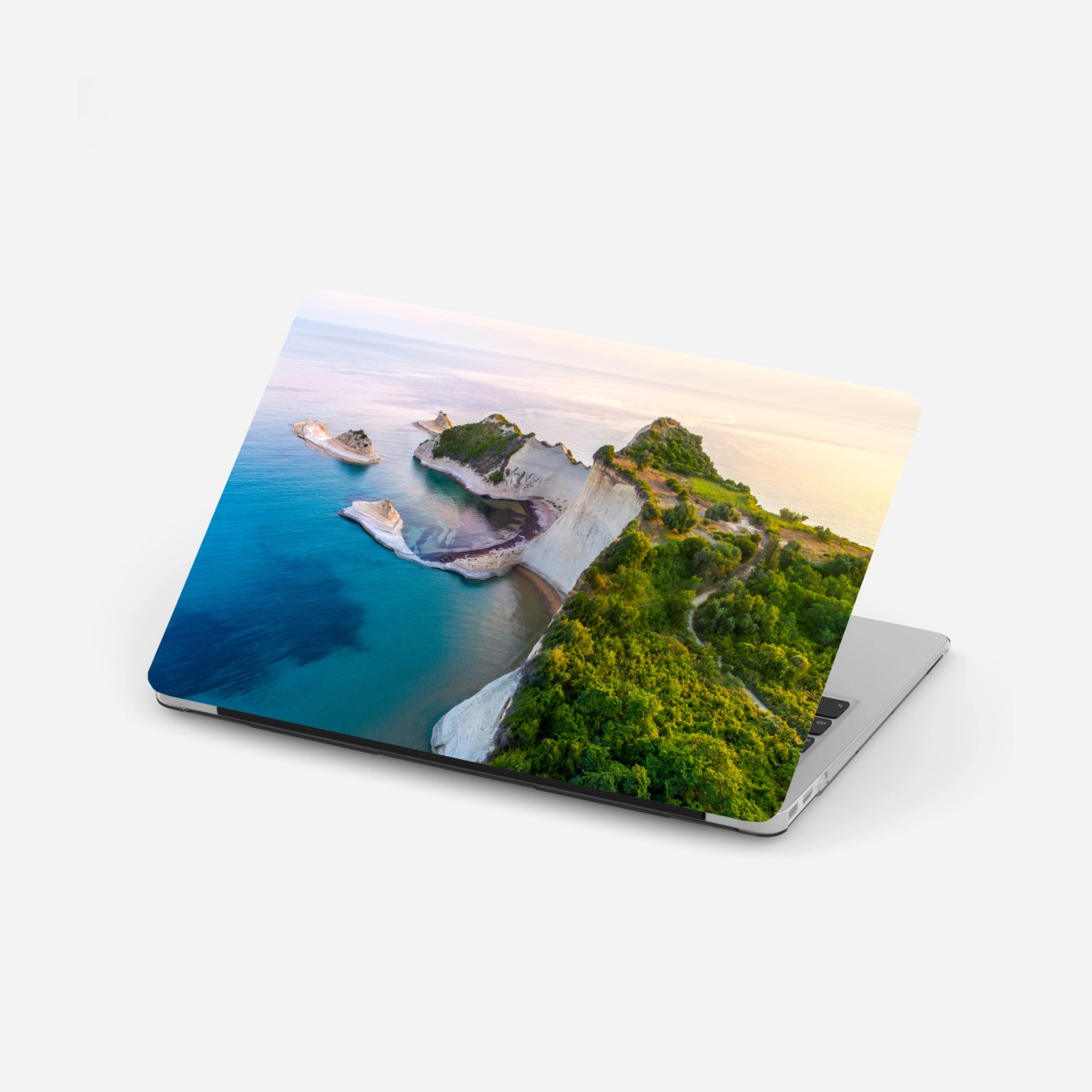 Laptop-Aufkleber luftaufnahme von klippen und türkisfarbenem meer – Wallnifity® Laptop-Aufkleber luftaufnahme von klippen und türkisfarbenem meer – Wallnifity®