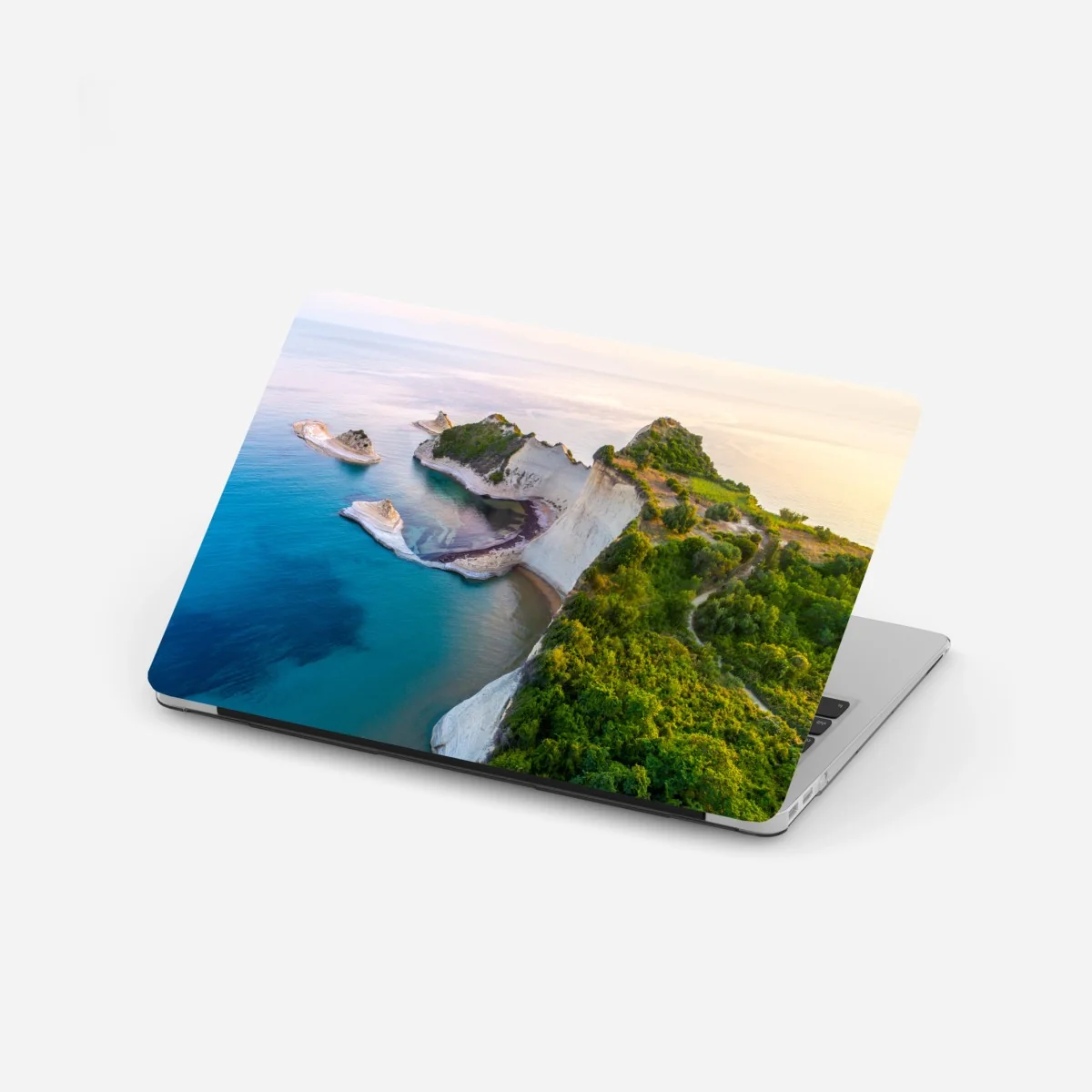 Laptop-Aufkleber luftaufnahme von klippen und türkisfarbenem meer – Wallnifity® Laptop-Aufkleber luftaufnahme von klippen und türkisfarbenem meer – Wallnifity®