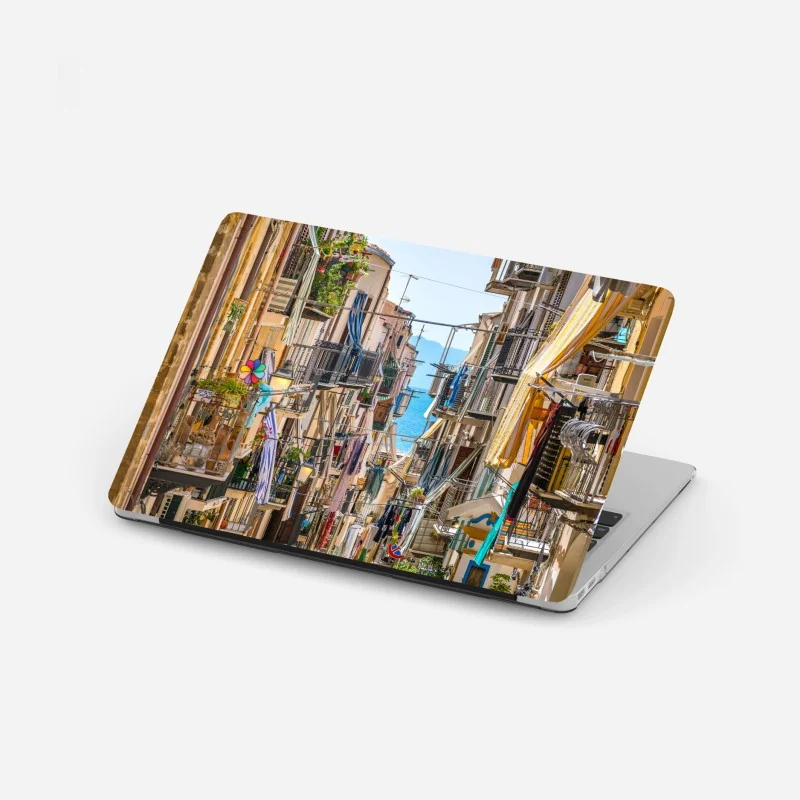 Laptop-Aufkleber blauer marmor mit goldenen adern – Wallnifity®