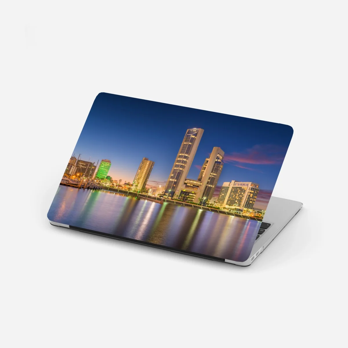 Laptop-Aufkleber Corpus Christi skyline bei dämmerung – Wallnifity® Laptop-Aufkleber Corpus Christi skyline bei dämmerung – Wallnifity®