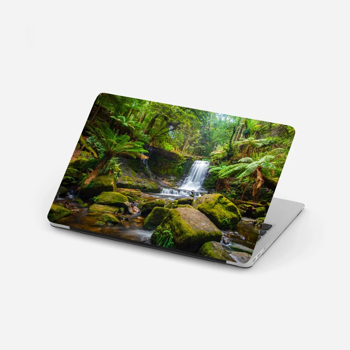 Laptop-Aufkleber üppiger waldwasserfall – Wallnifity® Laptop-Aufkleber üppiger waldwasserfall – Wallnifity®