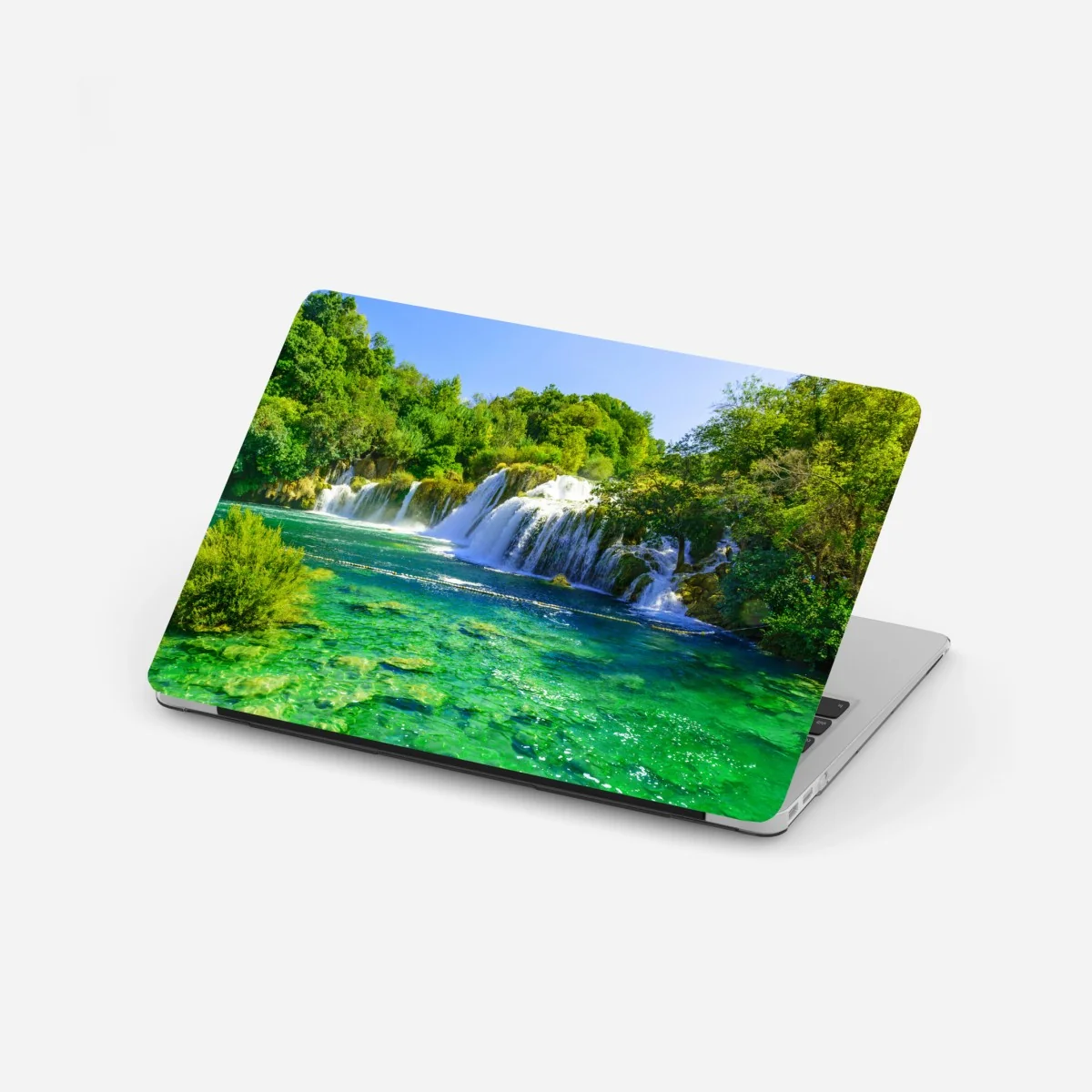 Laptop-Aufkleber smaragdgrüner wasserfall – Wallnifity®