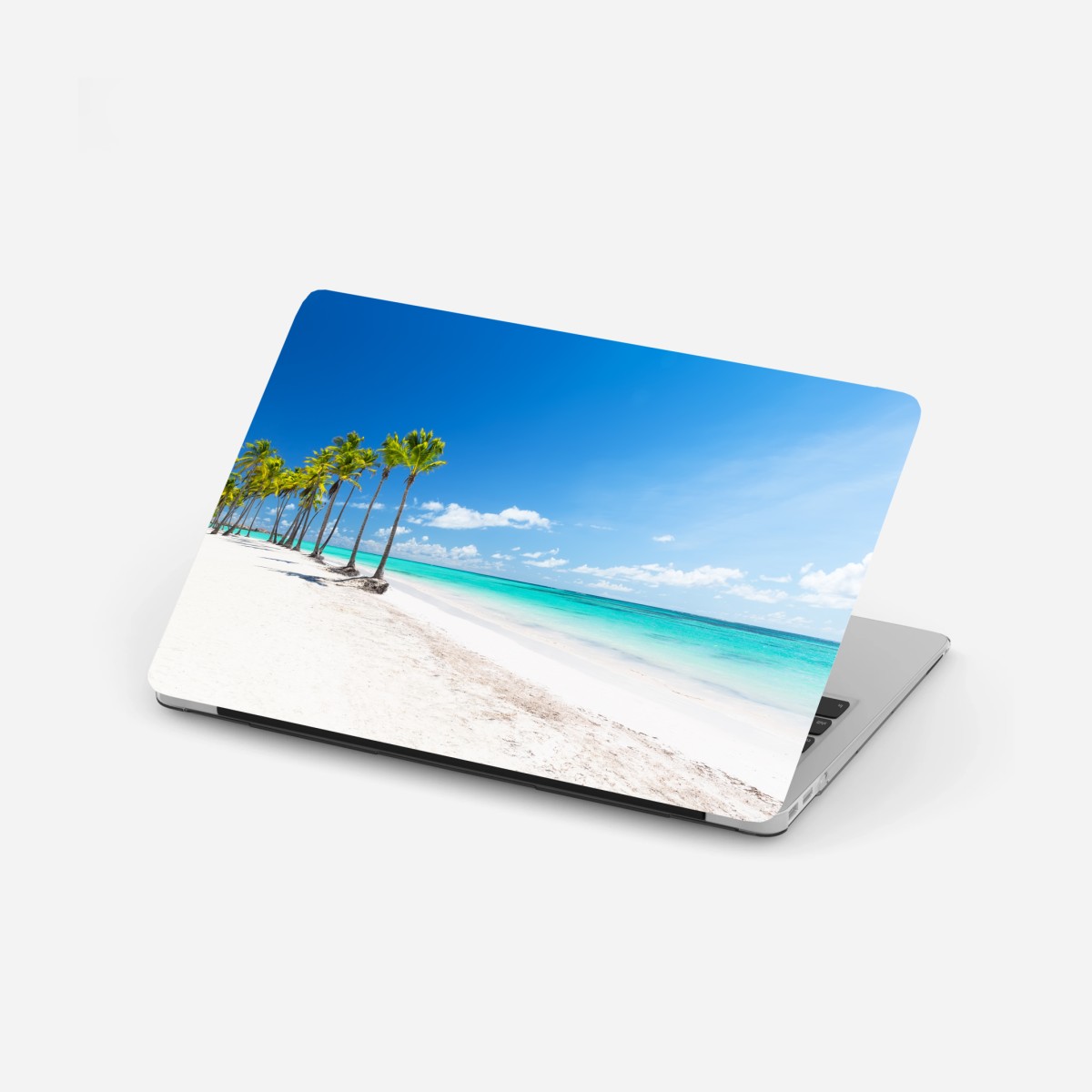 Laptop-Aufkleber palmen am strand von Punta Cana – Wallnifity®