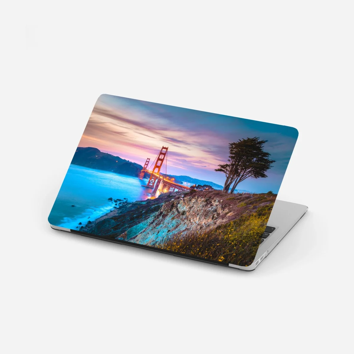 Laptop-Aufkleber Golden Gate Bridge bei dämmerung – Wallnifity® Laptop-Aufkleber Golden Gate Bridge bei dämmerung – Wallnifity®