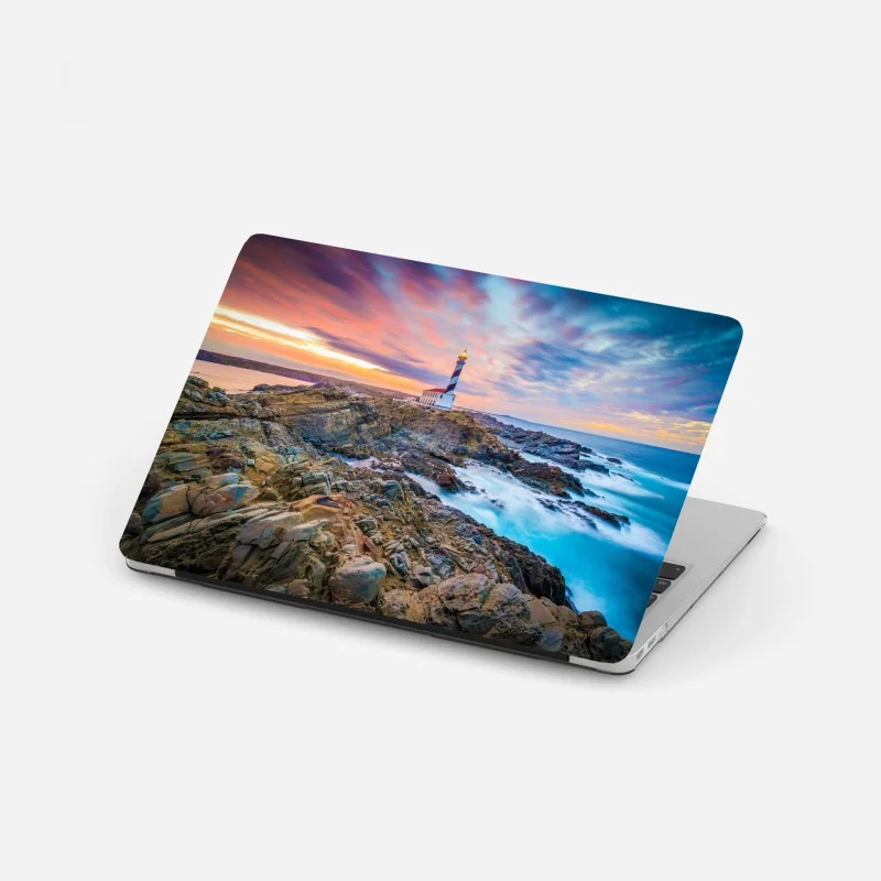 Laptop-Aufkleber frisches grünes blatt mit wassertropfen – Wallnifity®