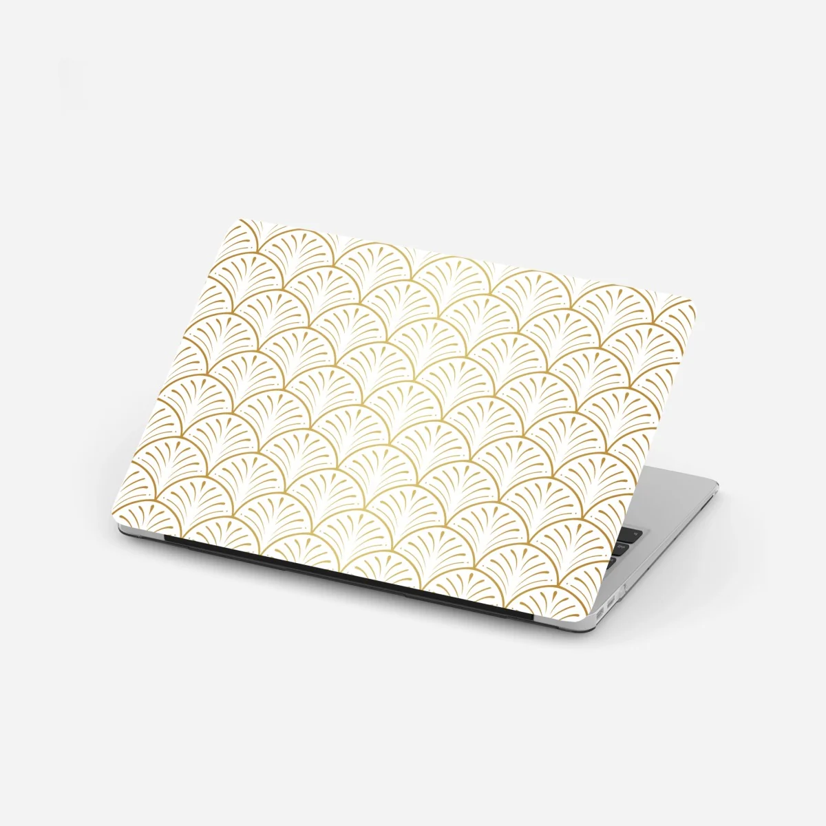 Laptop-Aufkleber goldenes art deco fächermuster – Wallnifity®