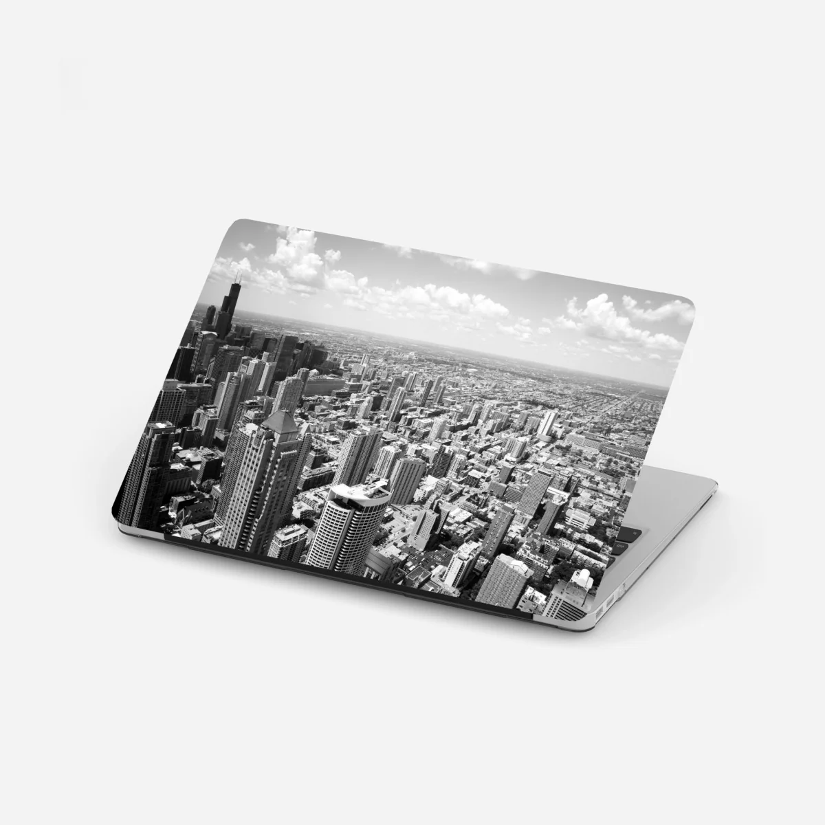 Laptop-Aufkleber Chicago skyline in graustufen – Wallnifity® Laptop-Aufkleber Chicago skyline in graustufen – Wallnifity®