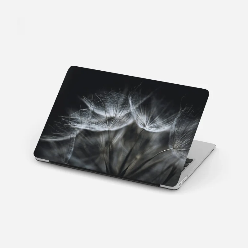 Laptop-Aufkleber zarte löwenzahnsamen in monochrom