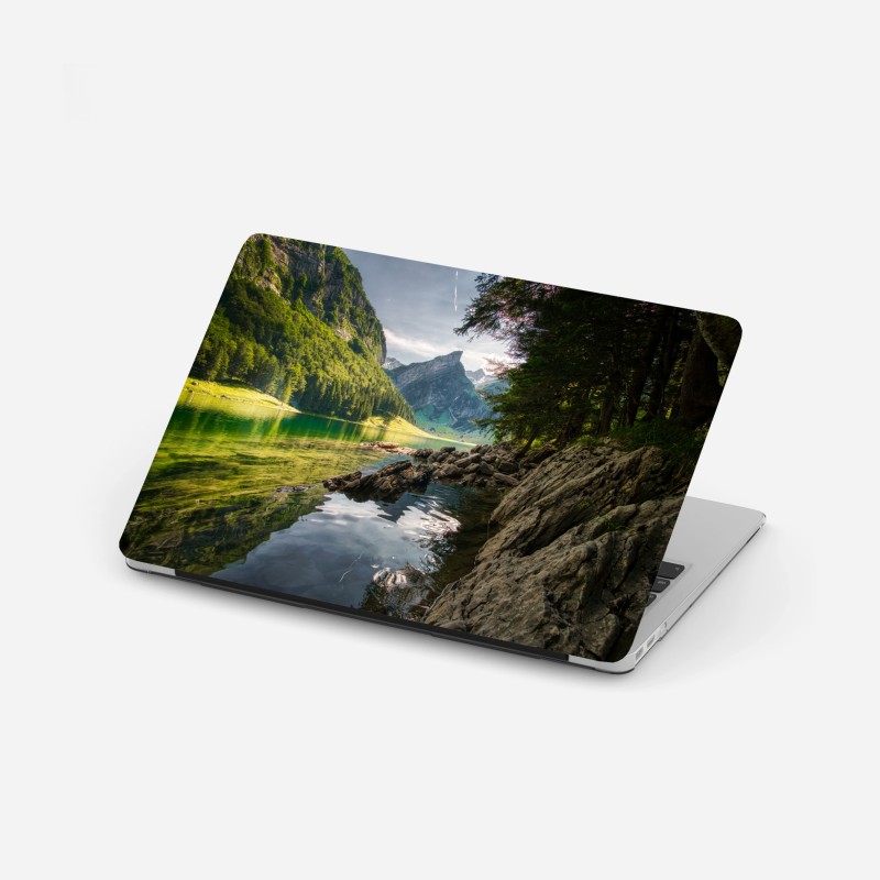 Laptop-Aufkleber luftige wolkenlandschaft im soften blau – Wallnifity®