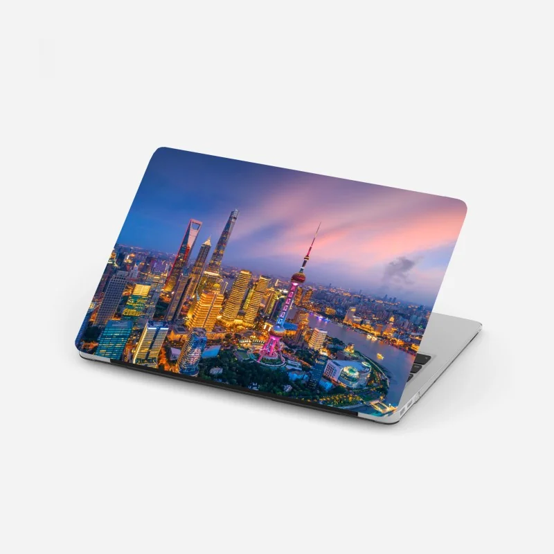 Laptop-Aufkleber sonniger grüner wald im frühling – Wallnifity®