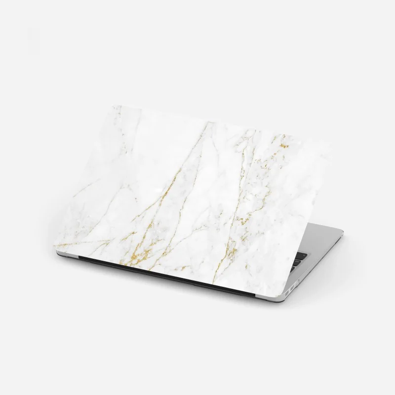 Laptop-Aufkleber weißer marmor mit goldenen adern