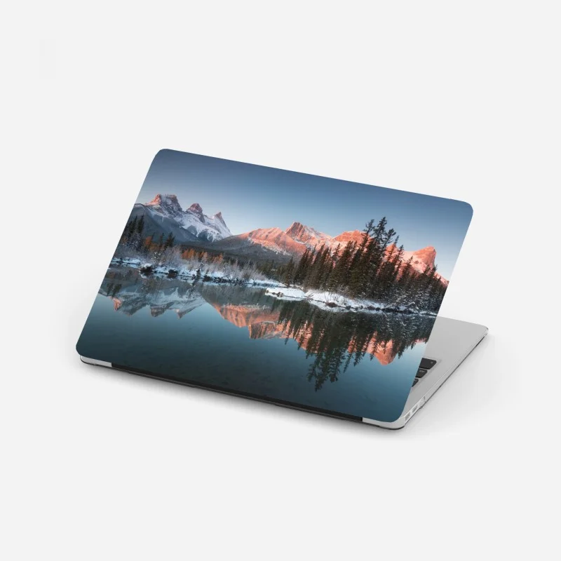 Laptop-Aufkleber sonnenuntergang am steg zum ruhigen horizont – Wallnifity®