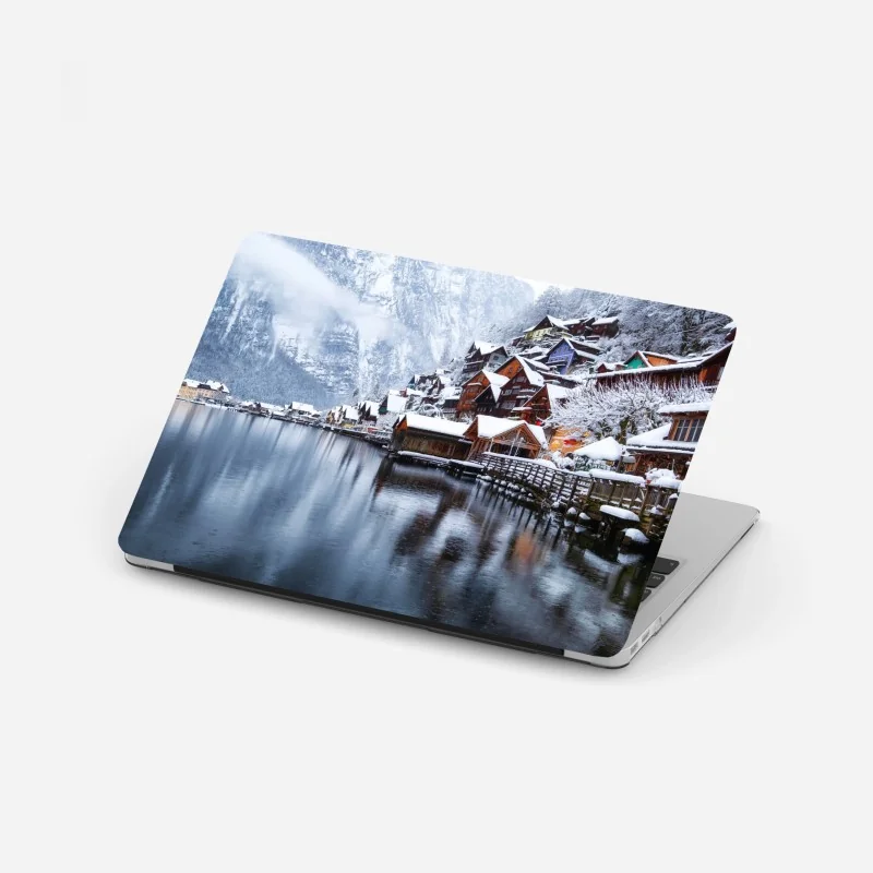 Laptop-Aufkleber monochrome marmortextur – Wallnifity®