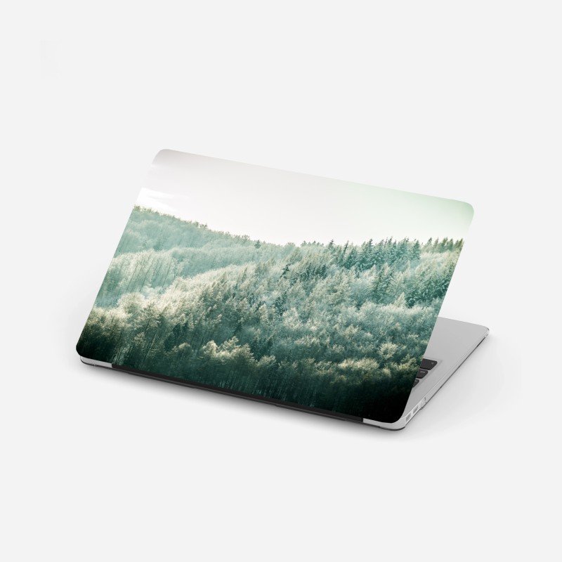 Laptop-Aufkleber gewundener landweg durch grüne wiesen – Wallnifity®