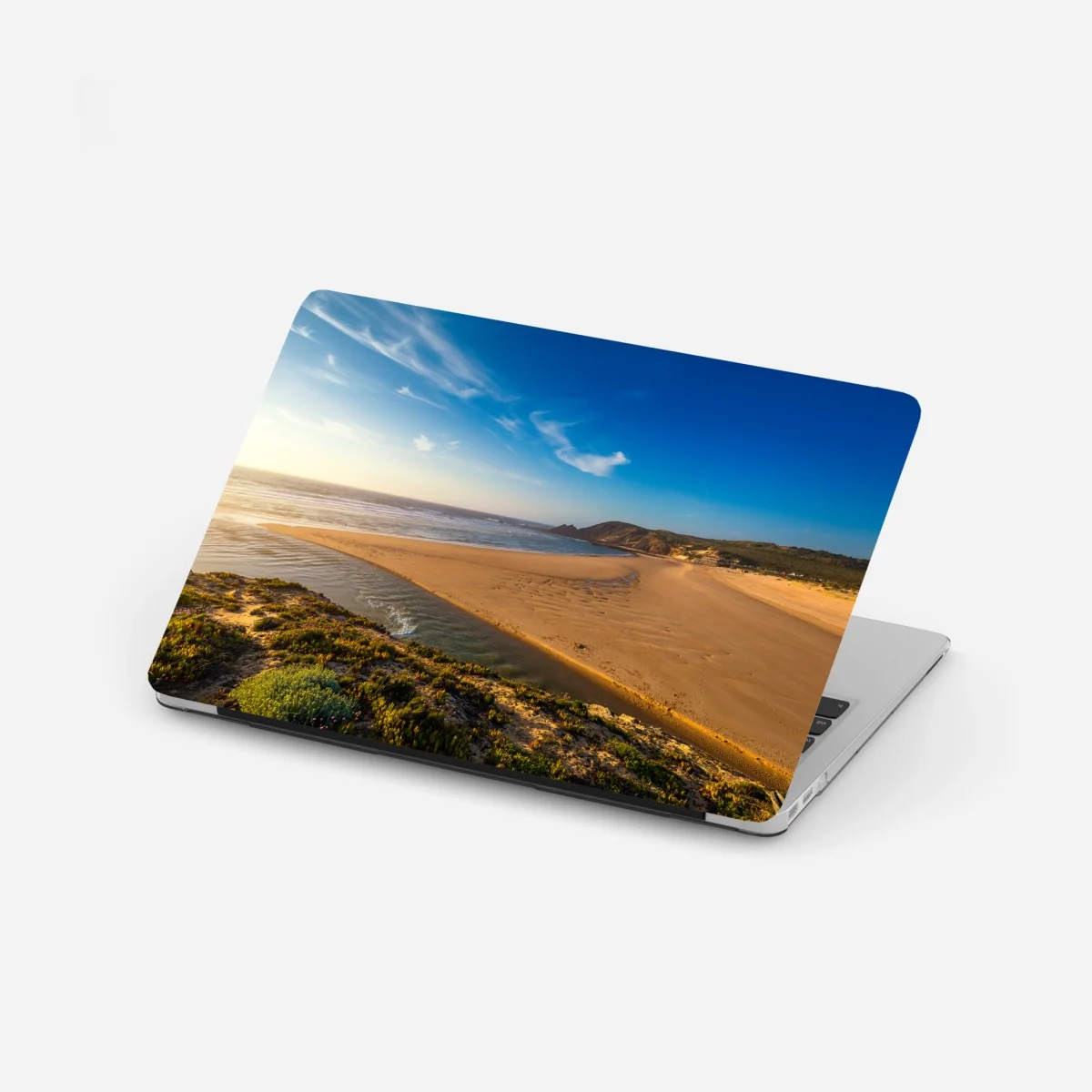 Laptop-Aufkleber Praia da Amoreira panoramablick – Wallnifity® Laptop-Aufkleber Praia da Amoreira panoramablick – Wallnifity®