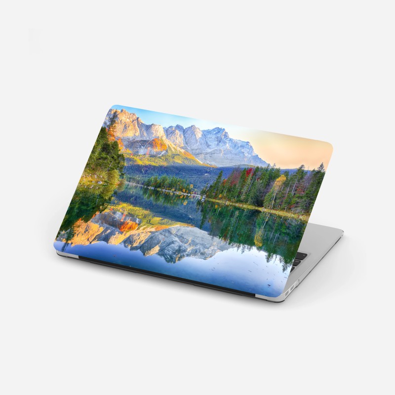 Laptop-Aufkleber herbstliche spiegelung am Eibsee bei Zugspitze