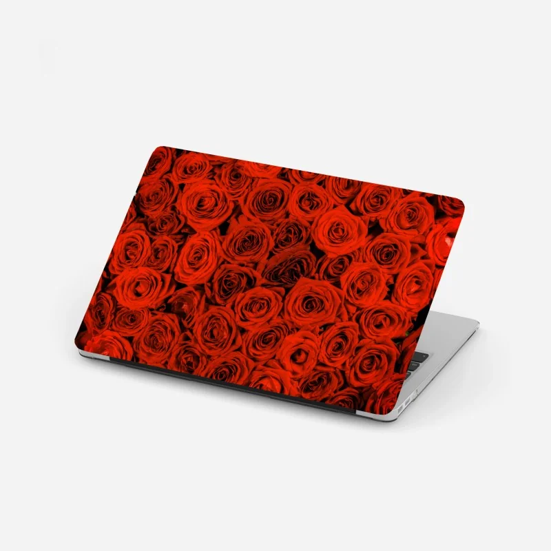 Laptop-Aufkleber prächtiger strauß roter rosen