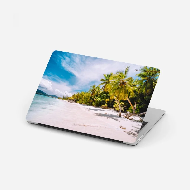 Laptop-Aufkleber sonnenuntergang am steg zum ruhigen horizont – Wallnifity®