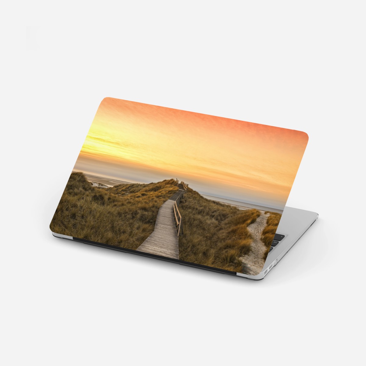 Laptop-Aufkleber sonnenuntergang am strand von Amrum – Wallnifity®