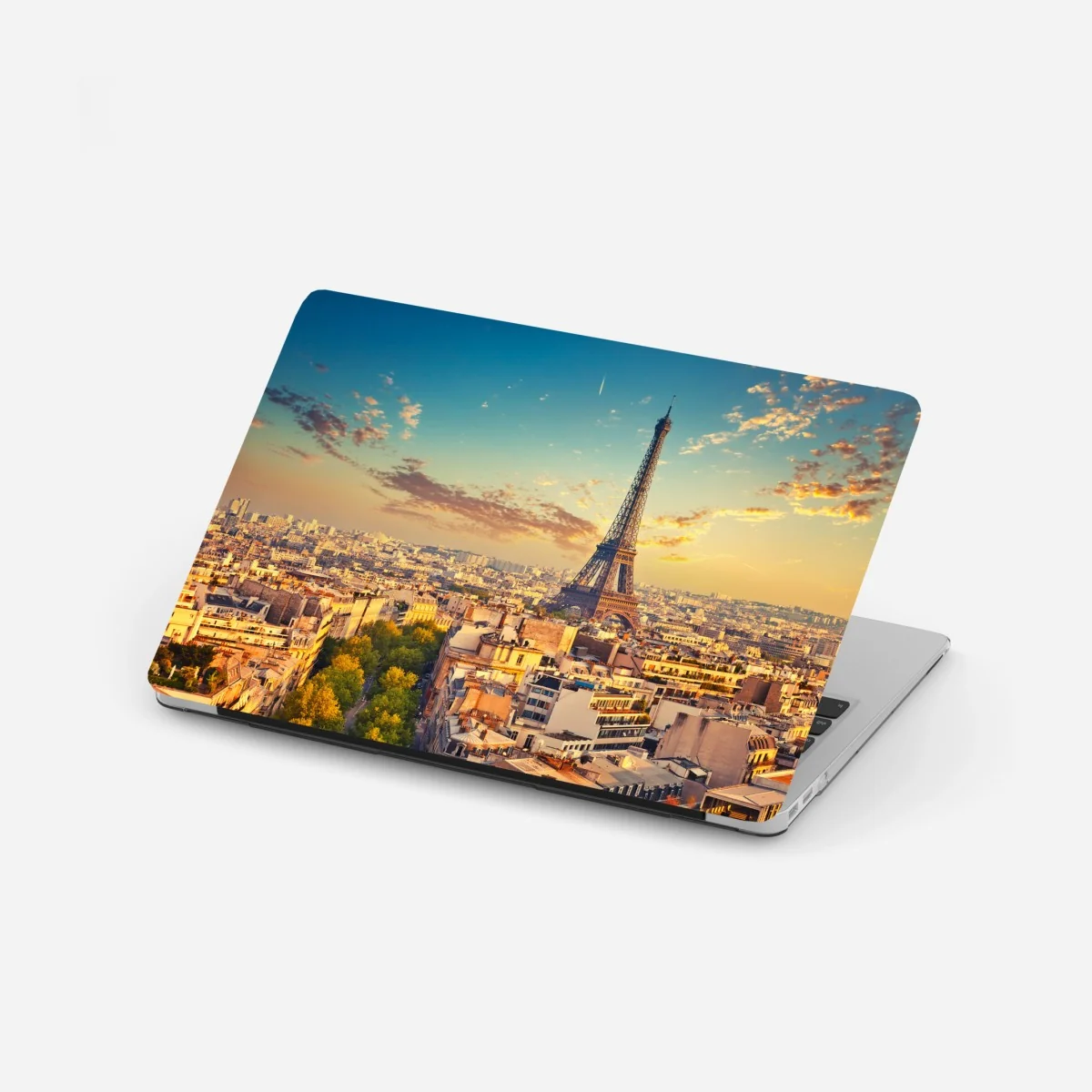 Laptop-Aufkleber sonnenuntergang über Paris skyline mit eiffelturm – Wallnifity® Laptop-Aufkleber sonnenuntergang über Paris skyline mit eiffelturm – Wallnifity®