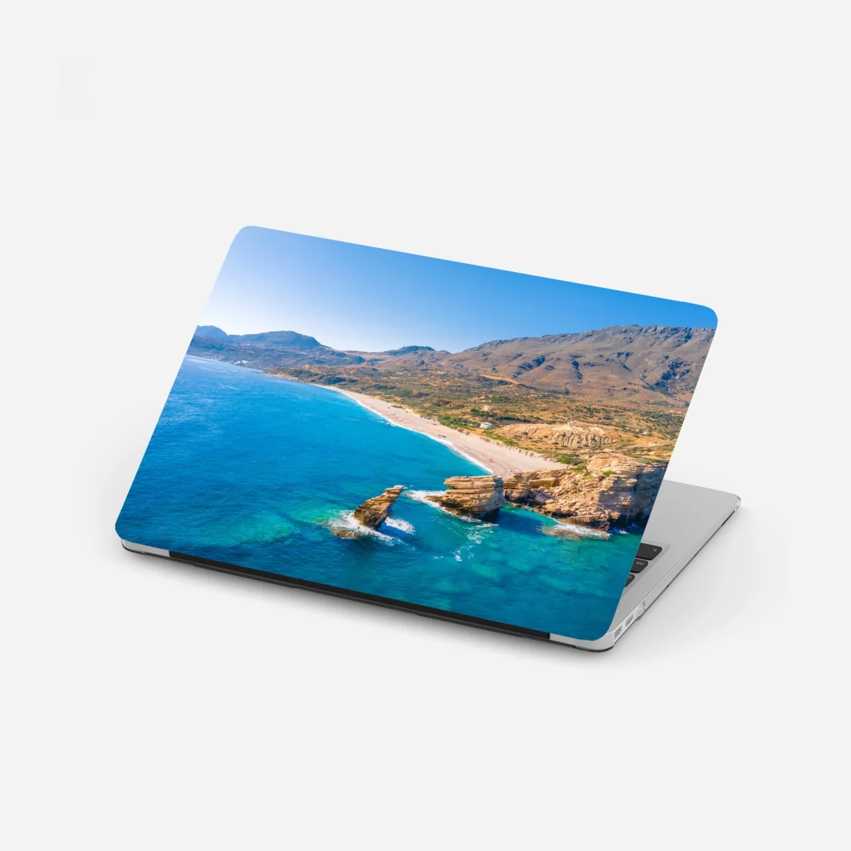 Laptop-Aufkleber türkisfarbenes küstenpanorama – Wallnifity® Laptop-Aufkleber türkisfarbenes küstenpanorama – Wallnifity®