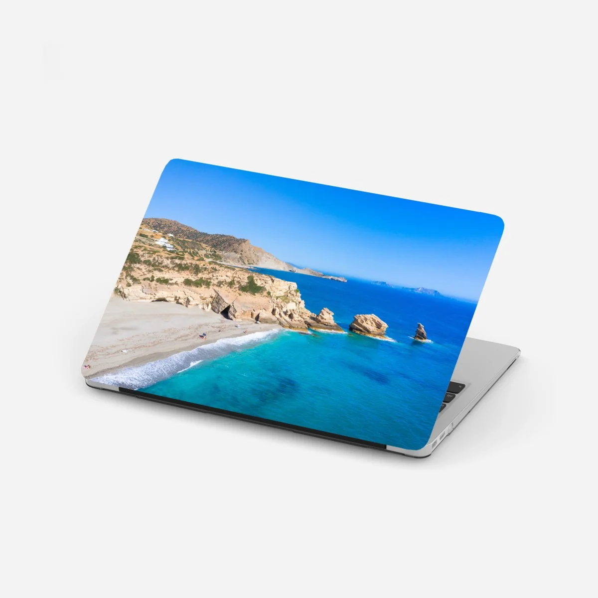 Laptop-Aufkleber türkisfarbene küstenoase – Wallnifity®