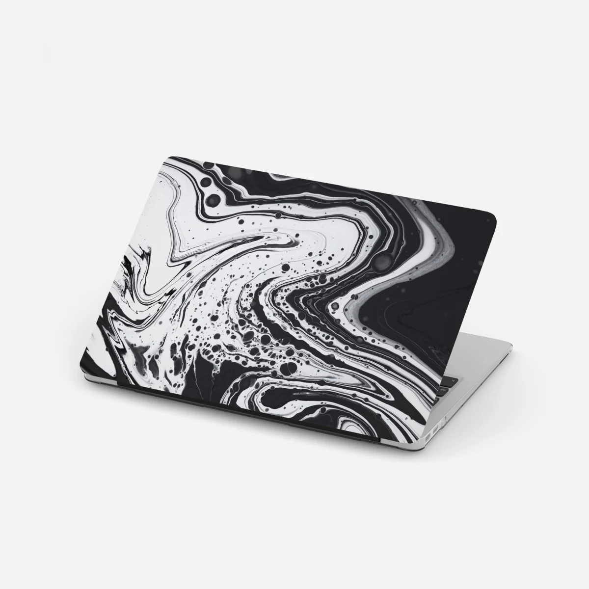 Laptop-Aufkleber schwarz-weißes marmormuster – Wallnifity® Laptop-Aufkleber schwarz-weißes marmormuster – Wallnifity®