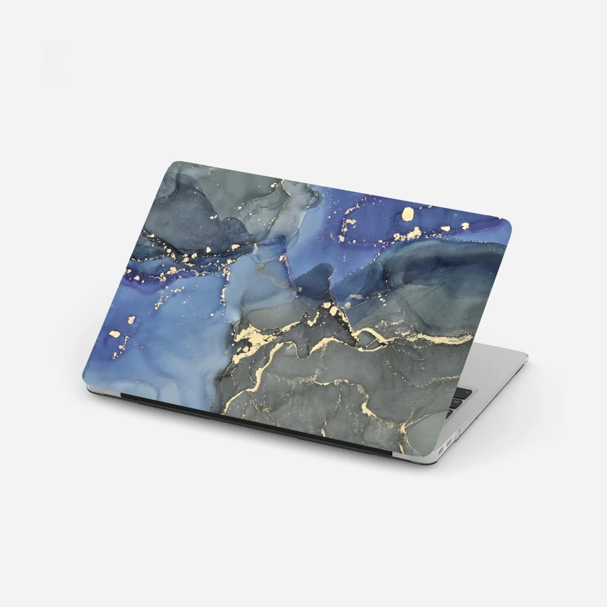 Laptop-Aufkleber luxuriöse blau-goldene abstraktion – Wallnifity®