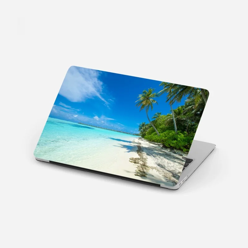 Laptop-Aufkleber rosa aquarell blumenmuster auf dunklem hintergrund – Wallnifity®