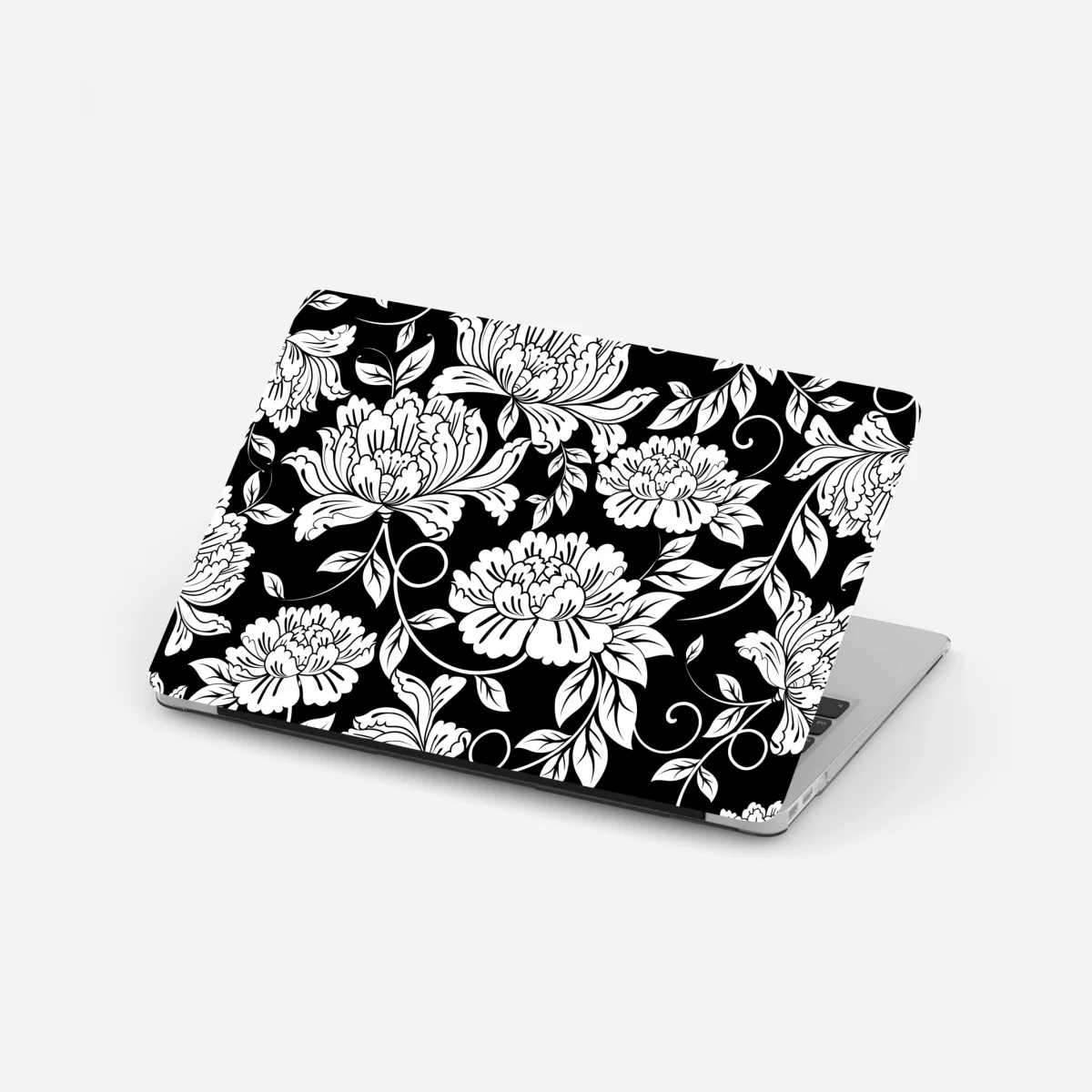 Laptop-Aufkleber monochromes blumenmuster – Wallnifity® Laptop-Aufkleber monochromes blumenmuster – Wallnifity®
