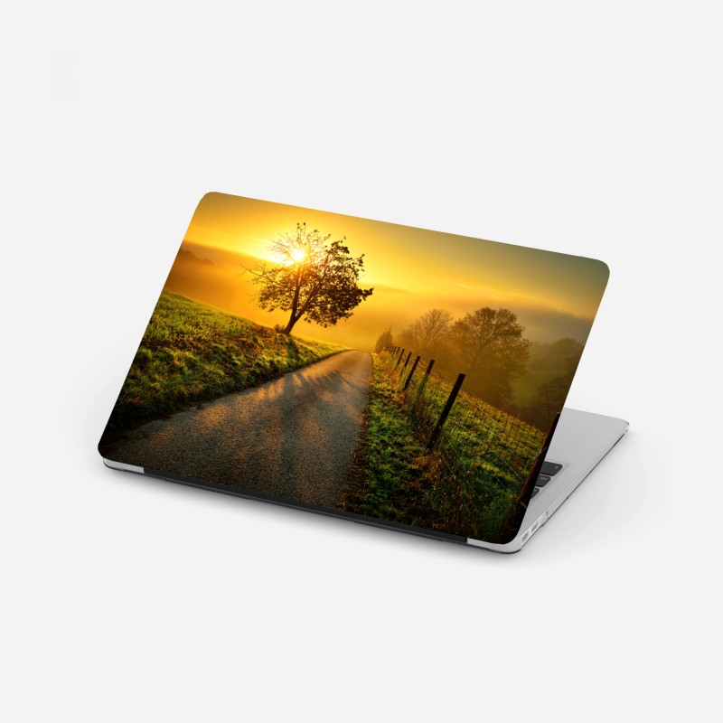 Laptop-Aufkleber goldene spiralförmige fraktalstruktur – Wallnifity®