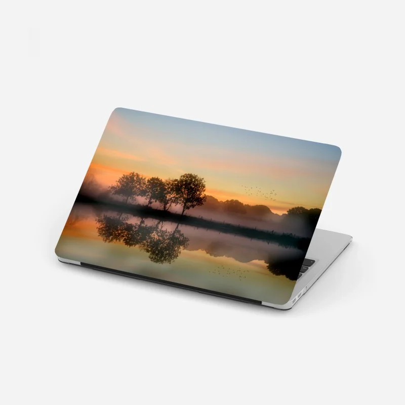 Laptop-Aufkleber korallenfarbiges muschelmuster – Wallnifity®