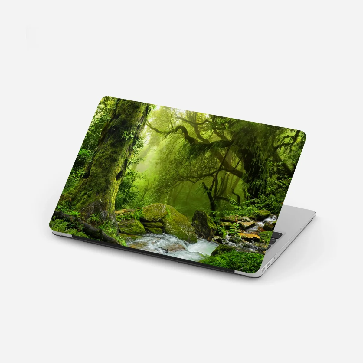 Laptop-Aufkleber verzauberter grüner waldbach – Wallnifity® Laptop-Aufkleber verzauberter grüner waldbach – Wallnifity®