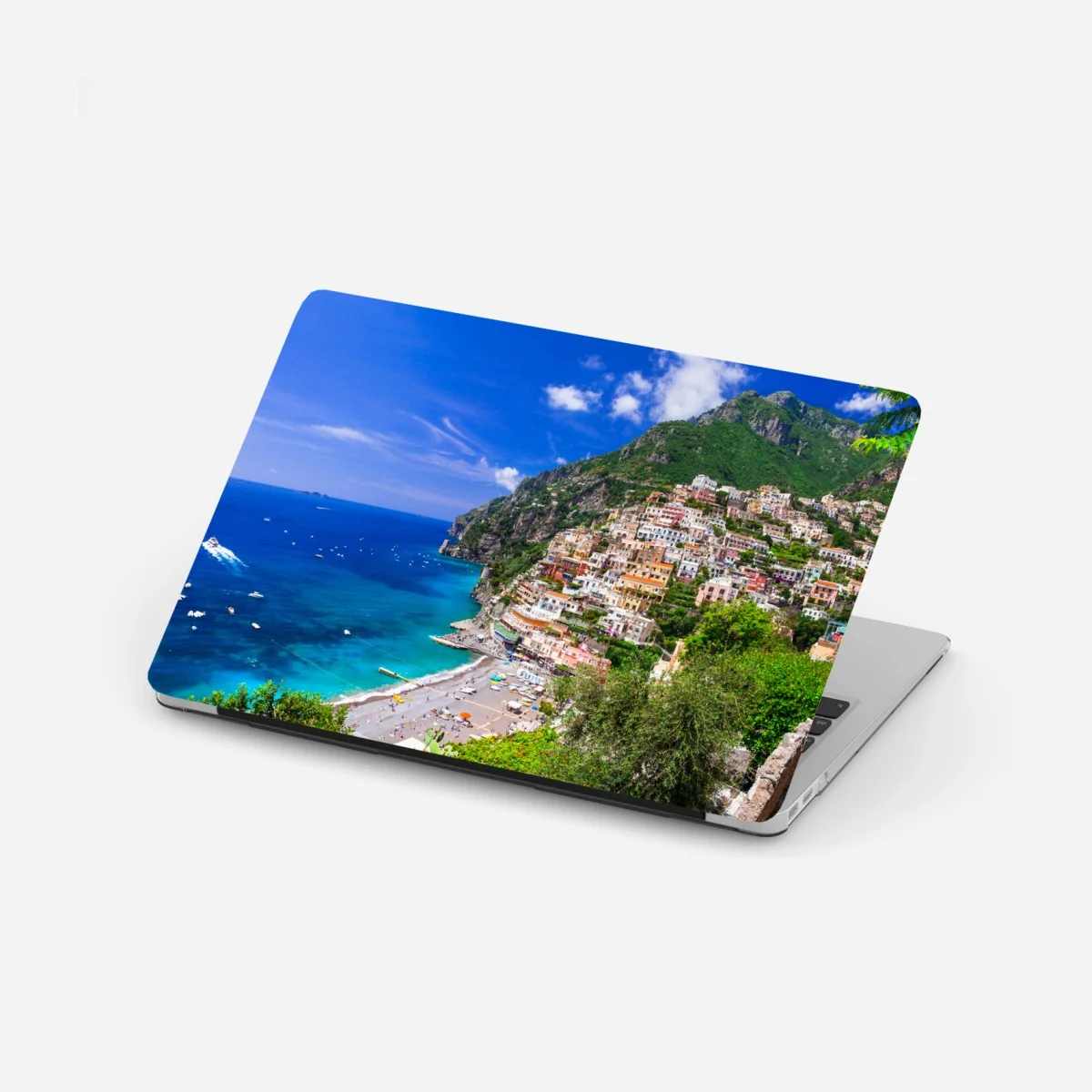Laptop-Aufkleber sonnige panoramaaufnahme von Positano an der Amalfiküste – Wallnifity® Laptop-Aufkleber sonnige panoramaaufnahme von Positano an der Amalfiküste – Wallnifity®