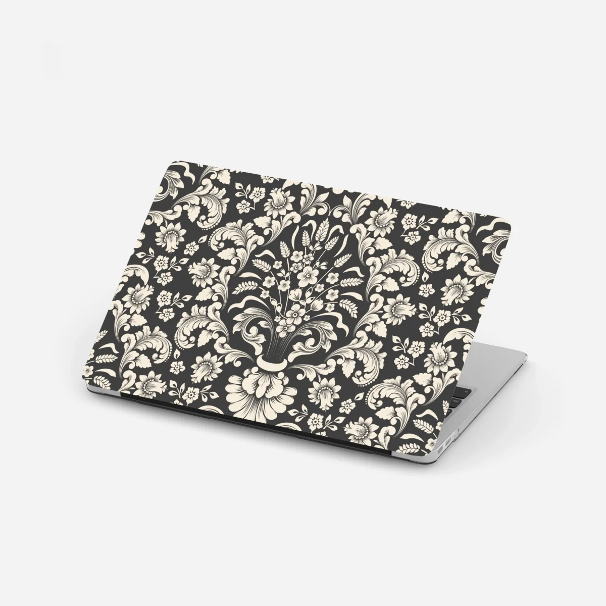 Laptop-Aufkleber vintage blumiges damastmuster – Wallnifity® Laptop-Aufkleber vintage blumiges damastmuster – Wallnifity®