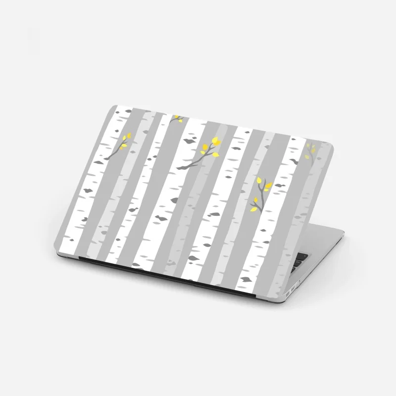 Laptop-Aufkleber pfad durch blumenwiese mit eichenbaum – Wallnifity®