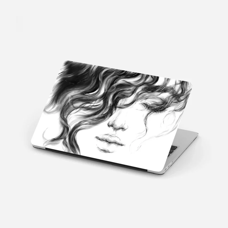 Laptop-Aufkleber ätherisches monochromes porträt