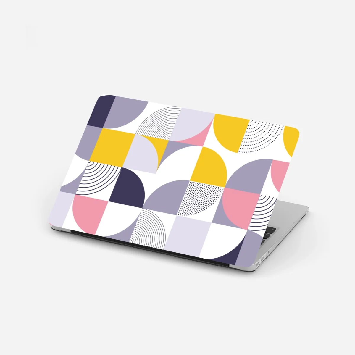 Laptop-Aufkleber pastellfarbenes geometrisches muster mit halbkreisen – Wallnifity® Laptop-Aufkleber pastellfarbenes geometrisches muster mit halbkreisen – Wallnifity®