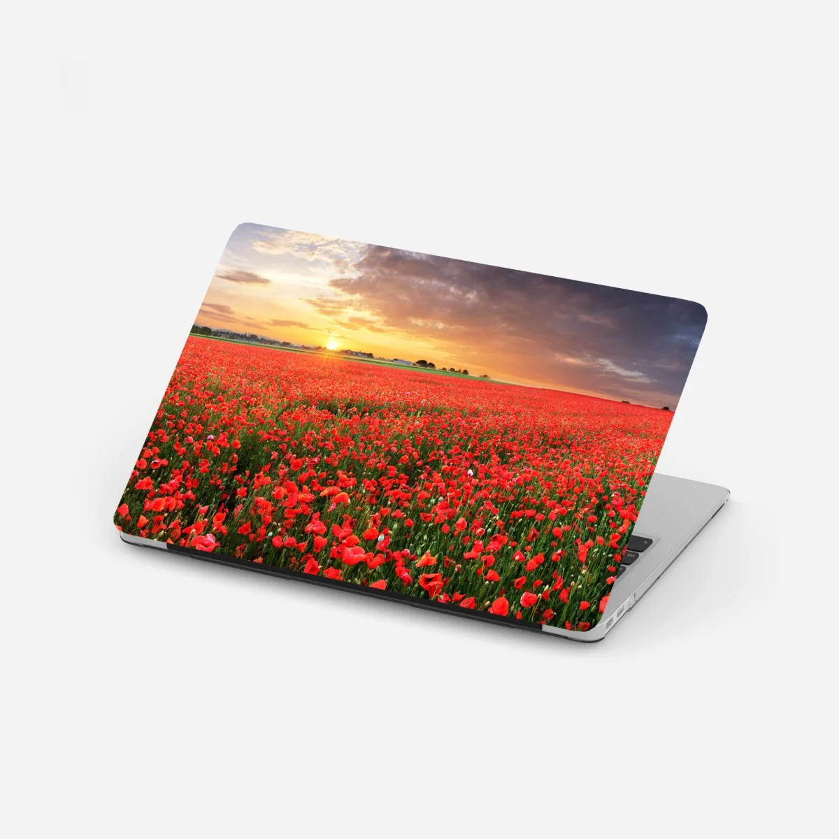 Laptop-Aufkleber mohnfeld im sonnenuntergang – Wallnifity® Laptop-Aufkleber mohnfeld im sonnenuntergang – Wallnifity®